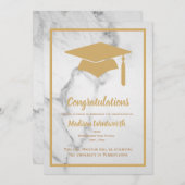 Imitate Gold & Marmor Abschluss Ankündigung (Vorne/Hinten)