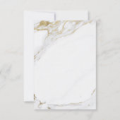 Imitate Gold Marmor Luxus moderne Hochzeit danke (Rückseite)