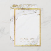 Imitate Gold Marmor Luxus moderne Hochzeit danke (Vorne/Hinten)
