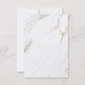 Imitate Gold Marmor Luxus moderne Hochzeit QR-Code RSVP Karte (Rückseite)