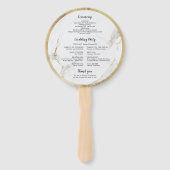 Imitate Gold Marmor Luxus moderne Hochzeitsfeier Fächer (Rückseite)