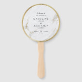 Imitate Gold Marmor Luxus moderne Hochzeitsfeier Fächer (Vorderseite)