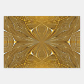 Imitate Gold Metal Design Geschenkpapier Set (Vorderseite)