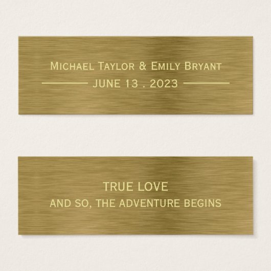 Imitate Gold Metal Textur Lesezeichen (Vorne & Hinten)