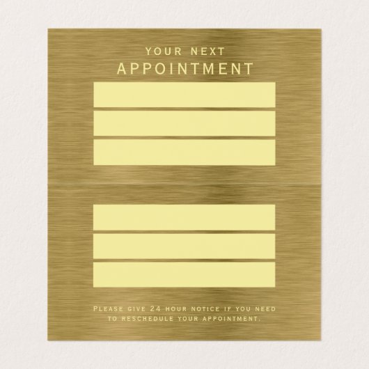 Imitate Gold Metal Textur Termin Karte (Innenseite Aufgefaltet)