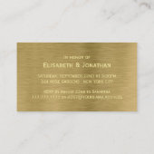 Imitate Gold Metal Texture Engagement Party Ticket (Rückseite)