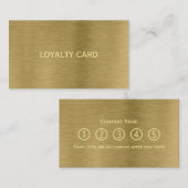 Imitate Gold Metal Texture Loyalty Card Visitenkarte (Vorne/Hinten)
