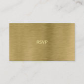 Imitate Gold Metal Texture RSVP Card Visitenkarte (Vorderseite)