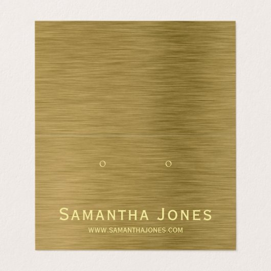 Imitate Gold Metallgewebe, Schmuckausweis-Karte Visitenkarten (Außenseite Aufgefaltet)