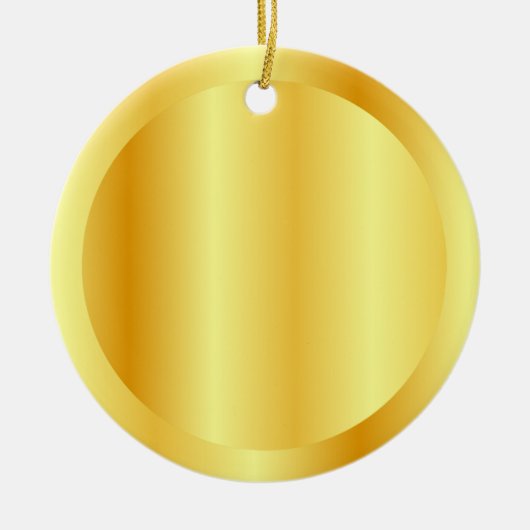 Imitate Gold Metallic Look Blank Template Circle Keramik Ornament (Vorne)