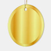Imitate Gold Metallic Look Blank Template Circle Keramik Ornament (Links)