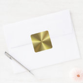 Imitate Gold Metallic Look Blank Template Trendy Quadratischer Aufkleber (Umschlag)