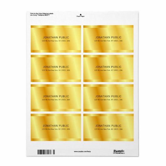 Imitate Gold Metallic Look Elegant Glamour Custom (Vorne)