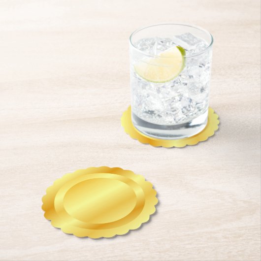 Imitate Gold-Metallic-Look Fügen Sie Ihren Monogra Untersetzer (Vor Ort)