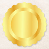 Imitate Gold-Metallic-Look Fügen Sie Ihren Monogra Untersetzer (Vorderseite)