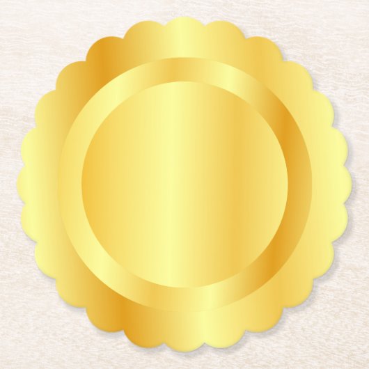 Imitate Gold-Metallic-Look Fügen Sie Ihren Monogra Untersetzer (Vorderseite)