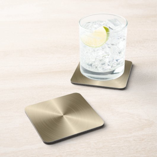 Imitate Gold Metallic Look Getränkeuntersetzer (Rechte Seite)