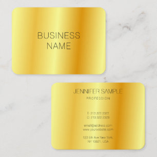 Imitate Gold Metallic Look Moderner Glamour Corpor Visitenkarte