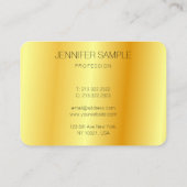 Imitate Gold Metallic Look Moderner Glamour Corpor Visitenkarte (Rückseite)