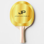 Imitate Gold Metallic Look Monogram Template Tischtennis Schläger (Vorderseite)