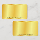 Imitate Gold Metallic Look Personalisierte Vorlage (Vorne/Hinten)