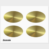 Imitate Gold Metallic Look Stilvolle Blindvorlage Ovaler Aufkleber (Blatt)