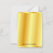 Imitate Gold Metallic Look Template benutzerdefini Mitteilungskarte (Rückseite)