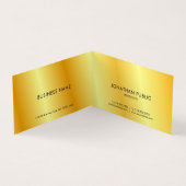 Imitate Gold Metallic Look Template Moderne Elegan Visitenkarten (Innenseite)