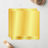 Imitate Gold Metallic Look Template Personalisiert Mitteilungskarte (Vorderseite/Rückseite Beispiel)