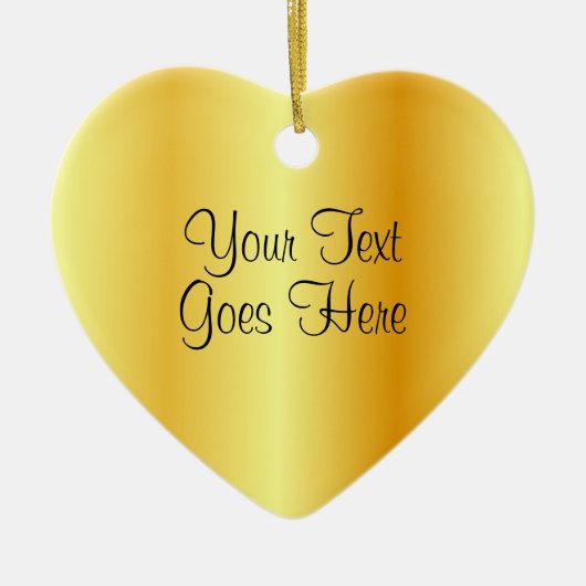 Imitate Gold Metallic Look Trendy Handgeschriebene Keramik Ornament (Vorne)