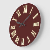 Imitate Gold Metallic Minimal römische Zahlen Bord Große Wanduhr (Winkel)