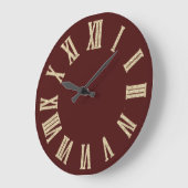 Imitate Gold Metallic Minimal römische Zahlen Burg Große Wanduhr (Winkel)