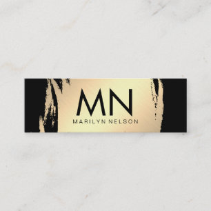 Imitate Gold mit Chic Monogram gespürt Mini Visitenkarte