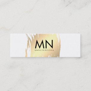 Imitate Gold mit Chic Monogram gespürt Mini Visitenkarte
