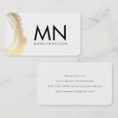 Imitate Gold mit Chic Monogram gespürt Visitenkarte (Vorne/Hinten)