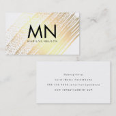 Imitate Gold mit Chic Monogram gespürt Visitenkarte (Vorne/Hinten)
