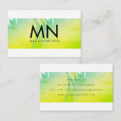 Imitate Gold mit Chic Monogram gespürt Visitenkarte (Vorne/Hinten)