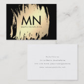 Imitate Gold mit Chic Monogram gespürt Visitenkarte (Vorne/Hinten)