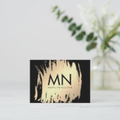 Imitate Gold mit Chic Monogram gespürt Visitenkarte (Stehend Vorderseite)