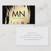 Imitate Gold mit Chic Monogram gespürt Visitenkarte (Vorne/Hinten)
