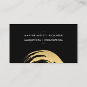 Imitate Gold mit Schwarz-weißer Label-Variation Visitenkarte (Rückseite)