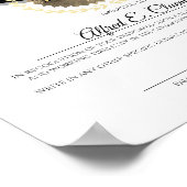 Imitate Gold Mitarbeiter des Jahres Prämienzertifi Poster (Ecke)