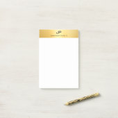 Imitate Gold Moderne Berufliche Elegante Vorlage Post-it Klebezettel (Auf Schreibtisch)