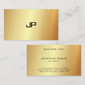 Imitate Gold Moderne Berufliche Monogram Elegant Visitenkarte (Vorne/Hinten)