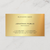 Imitate Gold Moderne Berufliche Monogram Elegant Visitenkarte (Rückseite)
