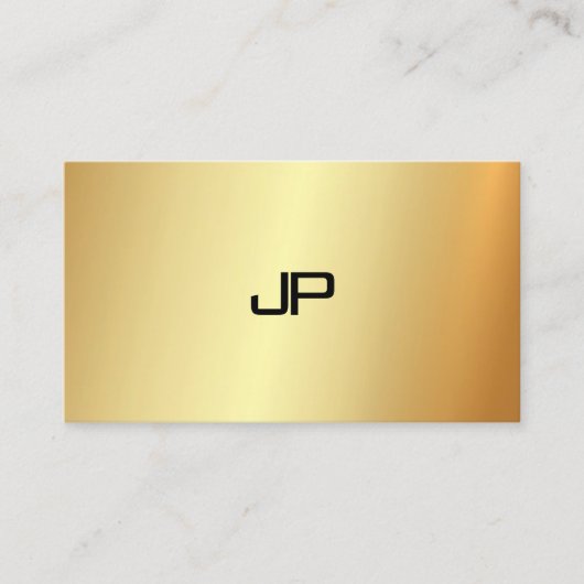 Imitate Gold Moderne Berufliche Monogram Elegant Visitenkarte (Vorderseite)