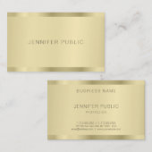 Imitate Gold Moderne, einfache Designvorlage Elega Visitenkarte (Vorne/Hinten)