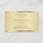 Imitate Gold Moderne, einfache Designvorlage Elega Visitenkarte (Rückseite)