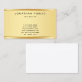 Imitate Gold Moderne, einfache Elegante Vorlage St Visitenkarte (Vorne/Hinten)