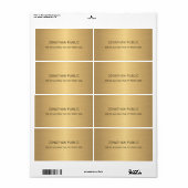 Imitate Gold Moderne elegante Berufliche Vorlage (Vorne)